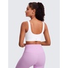 image:imageCRZ YOGA Butterluxe U Back Sports Bras  Light Support Removable Pads Yoga Extremely Soft Longline Scoop Neck Wide Straps for WomenWhite
