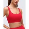 image:imageCRZ YOGA Butterluxe U Neck Sports Bras  Light Support Removable Pads Yoga Extremely Soft UShaped Back for WomenAurora Red