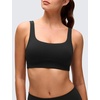 image:imageCRZ YOGA Butterluxe U Neck Sports Bras  Light Support Removable Pads Yoga Extremely Soft UShaped Back for WomenBlack