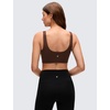 image:imageCRZ YOGA Butterluxe U Neck Sports Bras  Light Support Removable Pads Yoga Extremely Soft UShaped Back for WomenLava Brown