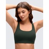 image:imageCRZ YOGA Butterluxe U Neck Sports Bras  Light Support Removable Pads Yoga Extremely Soft UShaped Back for WomenLegend Green