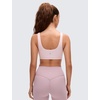 image:imageCRZ YOGA Butterluxe U Neck Sports Bras  Light Support Removable Pads Yoga Extremely Soft UShaped Back for WomenStrawberry Pink