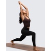 image:imageCRZ YOGA Butterluxe V Neck Crop Tank Tops  Light Support Removable Pads Yoga Extremely Soft Racerback Longline Sports Bras for WomenHot Fudge Brown