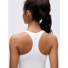image:imageCRZ YOGA Butterluxe V Neck Crop Tank Tops  Light Support Removable Pads Yoga Extremely Soft Racerback Longline Sports Bras for WomenWhite