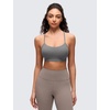image:imageCRZ YOGA Butterluxe Y Back Sports Bras  Light Support Removable Pads Yoga Extremely Soft Scoop Neck Spaghetti Strap for WomenAsh Grey