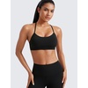image:imageCRZ YOGA Butterluxe Y Back Sports Bras  Light Support Removable Pads Yoga Extremely Soft Scoop Neck Spaghetti Strap for WomenBlack