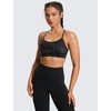 image:imageCRZ YOGA Butterluxe Y Back Sports Bras  Light Support Removable Pads Yoga Extremely Soft Scoop Neck Spaghetti Strap for WomenBlack Tie Dye