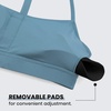 image:imageCRZ YOGA Butterluxe Y Back Sports Bras  Light Support Removable Pads Yoga Extremely Soft Scoop Neck Spaghetti Strap for WomenBlue Ashes