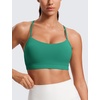 image:imageCRZ YOGA Butterluxe Y Back Sports Bras  Light Support Removable Pads Yoga Extremely Soft Scoop Neck Spaghetti Strap for WomenCascadia Green