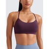 image:imageCRZ YOGA Butterluxe Y Back Sports Bras  Light Support Removable Pads Yoga Extremely Soft Scoop Neck Spaghetti Strap for WomenDeep Purple
