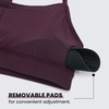 image:imageCRZ YOGA Butterluxe Y Back Sports Bras  Light Support Removable Pads Yoga Extremely Soft Scoop Neck Spaghetti Strap for WomenDeep Purple