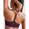 image:imageCRZ YOGA Butterluxe Y Back Sports Bras  Light Support Removable Pads Yoga Extremely Soft Scoop Neck Spaghetti Strap for WomenDeep Purple