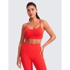 image:imageCRZ YOGA Butterluxe Y Back Sports Bras  Light Support Removable Pads Yoga Extremely Soft Scoop Neck Spaghetti Strap for WomenDeep Red