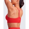 image:imageCRZ YOGA Butterluxe Y Back Sports Bras  Light Support Removable Pads Yoga Extremely Soft Scoop Neck Spaghetti Strap for WomenDeep Red