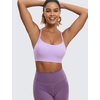 image:imageCRZ YOGA Butterluxe Y Back Sports Bras  Light Support Removable Pads Yoga Extremely Soft Scoop Neck Spaghetti Strap for WomenElfin Purple