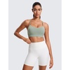 image:imageCRZ YOGA Butterluxe Y Back Sports Bras  Light Support Removable Pads Yoga Extremely Soft Scoop Neck Spaghetti Strap for WomenGreen Palm Court