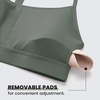 image:imageCRZ YOGA Butterluxe Y Back Sports Bras  Light Support Removable Pads Yoga Extremely Soft Scoop Neck Spaghetti Strap for WomenGrey Sage