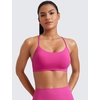 image:imageCRZ YOGA Butterluxe Y Back Sports Bras  Light Support Removable Pads Yoga Extremely Soft Scoop Neck Spaghetti Strap for WomenHibiscus Purple