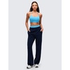image:imageCRZ YOGA Butterluxe Y Back Sports Bras  Light Support Removable Pads Yoga Extremely Soft Scoop Neck Spaghetti Strap for WomenKayak Blue