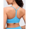 image:imageCRZ YOGA Butterluxe Y Back Sports Bras  Light Support Removable Pads Yoga Extremely Soft Scoop Neck Spaghetti Strap for WomenKayak Blue