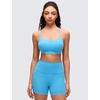image:imageCRZ YOGA Butterluxe Y Back Sports Bras  Light Support Removable Pads Yoga Extremely Soft Scoop Neck Spaghetti Strap for WomenKayak Blue