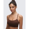 image:imageCRZ YOGA Butterluxe Y Back Sports Bras  Light Support Removable Pads Yoga Extremely Soft Scoop Neck Spaghetti Strap for WomenLava Brown