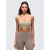 image:imageCRZ YOGA Butterluxe Y Back Sports Bras  Light Support Removable Pads Yoga Extremely Soft Scoop Neck Spaghetti Strap for WomenOak