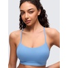 image:imageCRZ YOGA Butterluxe Y Back Sports Bras  Light Support Removable Pads Yoga Extremely Soft Scoop Neck Spaghetti Strap for WomenParty Blue