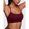 image:imageCRZ YOGA Butterluxe Y Back Sports Bras  Light Support Removable Pads Yoga Extremely Soft Scoop Neck Spaghetti Strap for WomenRed Merlot