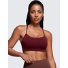 image:imageCRZ YOGA Butterluxe Y Back Sports Bras  Light Support Removable Pads Yoga Extremely Soft Scoop Neck Spaghetti Strap for WomenRed Merlot