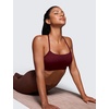 image:imageCRZ YOGA Butterluxe Y Back Sports Bras  Light Support Removable Pads Yoga Extremely Soft Scoop Neck Spaghetti Strap for WomenRed Merlot