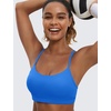 image:imageCRZ YOGA Butterluxe Y Back Sports Bras  Light Support Removable Pads Yoga Extremely Soft Scoop Neck Spaghetti Strap for WomenSparkle Blue