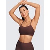 image:imageCRZ YOGA Butterluxe Y Back Sports Bras  Light Support Removable Pads Yoga Extremely Soft Scoop Neck Spaghetti Strap for WomenTaupe