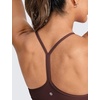 image:imageCRZ YOGA Butterluxe Y Back Sports Bras  Light Support Removable Pads Yoga Extremely Soft Scoop Neck Spaghetti Strap for WomenTaupe