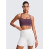 image:imageCRZ YOGA Butterluxe Y Back Sports Bras  Light Support Removable Pads Yoga Extremely Soft Scoop Neck Spaghetti Strap for WomenThistle Purple
