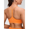 image:imageCRZ YOGA Butterluxe Y Back Sports Bras  Light Support Removable Pads Yoga Extremely Soft Scoop Neck Spaghetti Strap for WomenTiger Orange
