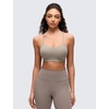 image:imageCRZ YOGA Butterluxe Y Back Sports Bras  Light Support Removable Pads Yoga Extremely Soft Scoop Neck Spaghetti Strap for WomenWarm Ash Grey