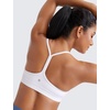 image:imageCRZ YOGA Butterluxe Y Back Sports Bras  Light Support Removable Pads Yoga Extremely Soft Scoop Neck Spaghetti Strap for WomenWhite