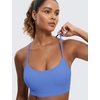 image:imageCRZ YOGA Butterluxe Y Back Sports Bras  Light Support Removable Pads Yoga Extremely Soft Scoop Neck Spaghetti Strap for WomenWild Indigo