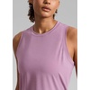 image:imageCRZ YOGA Quick Dry Racerback Crop Tank Top  Workout Drappy Classic Fit Crewneck Back Curved Hem Sleeveless Shirts for WomenLight Lavender