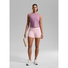 image:imageCRZ YOGA Quick Dry Racerback Crop Tank Top  Workout Drappy Classic Fit Crewneck Back Curved Hem Sleeveless Shirts for WomenLight Lavender