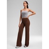 image:imageCRZ YOGA Softretch Wide Leg Pants 283032  No Front Seam Ultimate Comfort Next to Skin Yoga Casual High Waisted for WomenLava Brown