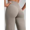 image:imageCRZ YOGA Softretch Wide Leg Pants 283032  No Front Seam Ultimate Comfort Next to Skin Yoga Casual High Waisted for WomenWarm Ash Grey