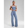 image:imageCRZ YOGA Softretch Wide Leg Pants 283032  No Front Seam Ultimate Comfort Next to Skin Yoga Casual High Waisted for WomenWashed Denim