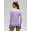 image:imageCRZ YOGA UPF 50 Long Sleeve Sun Shirt  Hiking Light and Sun Protection Classic Fit Hip Length Thumbholes Crewneck Tops for WomenElfin Purple