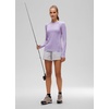 image:imageCRZ YOGA UPF 50 Long Sleeve Sun Shirt  Hiking Light and Sun Protection Classic Fit Hip Length Thumbholes Crewneck Tops for WomenElfin Purple