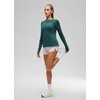 image:imageCRZ YOGA UPF 50 Long Sleeve Sun Shirt  Hiking Light and Sun Protection Classic Fit Hip Length Thumbholes Crewneck Tops for WomenForest Green