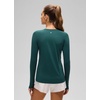 image:imageCRZ YOGA UPF 50 Long Sleeve Sun Shirt  Hiking Light and Sun Protection Classic Fit Hip Length Thumbholes Crewneck Tops for WomenForest Green