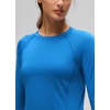 image:imageCRZ YOGA UPF 50 Long Sleeve Sun Shirt  Hiking Light and Sun Protection Classic Fit Hip Length Thumbholes Crewneck Tops for WomenSparkle Blue