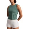 image:imageCRZ YOGA Quick Dry Racerback Crop Tank Top  Workout Drappy Classic Fit Crewneck Back Curved Hem Sleeveless Shirts for WomenGraphite Green